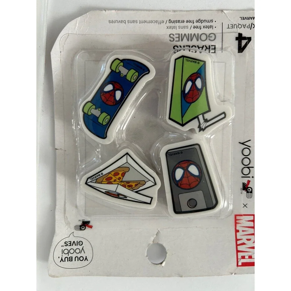 Spider-man Marvel Pencil Bag and Erasers Bundle new